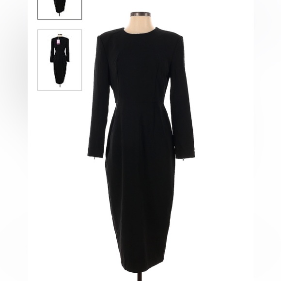 SERGIO HUDSON X TARGET BLACK SHEATH MIDI DRESS - Picture 8 of 8